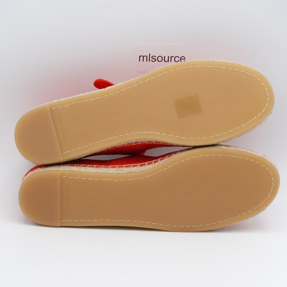 NEW Tory Burch Mary Jane Espadrilles Women's 169894-600 Blazing Red/Natural - Picture 14 of 16